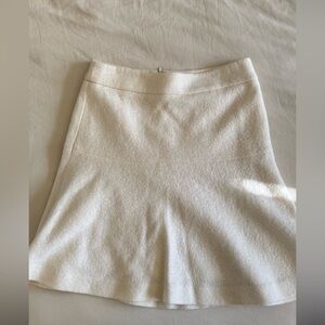 Ann Taylor Cream Skater Skirt